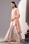 Buy Abbaran Pink , Satin Lace, Embroidery Round Neck Printed Kurta Gharara Set Online at Aza Fashions Buy_Abbaran_Pink , Satin Lace, Embroidery Round Neck Printed Kurta Gharara Set _Online_at_Aza_Fashions