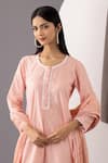 Abbaran Pink , Satin Lace, Embroidery Round Neck Printed Kurta Gharara Set at Aza Fashions Abbaran_Pink , Satin Lace, Embroidery Round Neck Printed Kurta Gharara Set _at_Aza_Fashions
