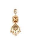 Bblingg_Gold Plated Crystal Zahara Embellished Earrings _Online_at_Aza_Fashions