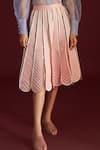 Archana Rao_Pink Tulle Satin Panelled Petal Skirt  _Online_at_Aza_Fashions