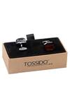 Buy_Tossido_Black Octagon Shape Cufflinks_Online_at_Aza_Fashions