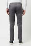 Shop_Lacquer Embassy_Grey 100% Cotton Plain Pulque Trouser  _Online_at_Aza_Fashions