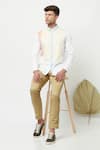 Buy_Lacquer Embassy_White 100% Cotton Plain Sanchez Colorblock Shirt  _Online_at_Aza_Fashions