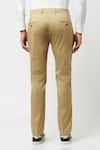 Shop_Lacquer Embassy_Beige 100% Cotton Plain Talea Trouser  _Online_at_Aza_Fashions