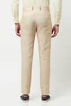 Shop_Lacquer Embassy_Beige Linen Plain Clover Trouser  _Online_at_Aza_Fashions