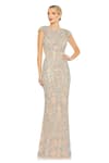 Buy Mac Duggal Beige Polyester Sequins, Cut Work Round Neck And Multi Color Embellished Gown at Aza Fashions Buy_Mac Duggal_Beige Polyester Sequins, Cut Work Round Neck And Multi Color Embellished Gown _at_Aza_Fashions