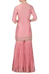 Shop_Priyanka Jain_Pink Embroidered Sharara Kurta Set_at_Aza_Fashions