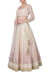 Priyanka Jain_White Chanderi Scoop Neck Lehenga Set _Online_at_Aza_Fashions