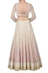 Shop_Priyanka Jain_White Chanderi Scoop Neck Lehenga Set _at_Aza_Fashions