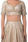 Buy_Priyanka Jain_Gold Embroidered Lehenga Set_Online_at_Aza_Fashions
