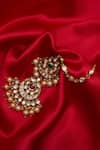 Buy_Moh-Maya by Disha Khatri_Gold Plated Chandbali Kundan Earrings _at_Aza_Fashions