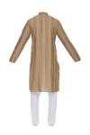 Shop_Chatenya Mittal_Beige Cotton Silk Embroidered Beads Thread Work Kurta Set _Online_at_Aza_Fashions