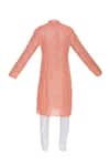 Shop_Chatenya Mittal_Pink Georgette, Cotton Beads Sequin Embroidered Kurta Set For Kids_Online_at_Aza_Fashions