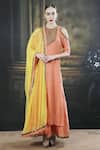 Buy_Neha Khullar_Orange Dori Work Kurta With Palazzos For Women_at_Aza_Fashions