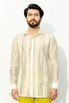 Buy_Runit Gupta_White Chanderi Silk Pintuck Shirt For Kids For Kids_at_Aza_Fashions