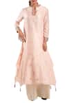Buy_Varun Bahl_Pink Chanderi Silk Kurta_at_Aza_Fashions