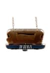 Puneet Gupta_Blue Rhinestones, Crystals Kundan Printed Clutch _Online_at_Aza_Fashions