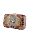Buy_Puneet Gupta_Brown Rhinestones, Crystals, Sequins Kundan Printed And Embellished Clutch _at_Aza_Fashions