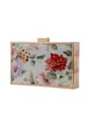 Buy_Puneet Gupta_White Floral Print Clutch _at_Aza_Fashions