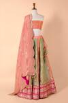 Buy_Ekaya_Multi Color Handwoven Silk Lehenga With Unstitched Blouse Fabric_at_Aza_Fashions
