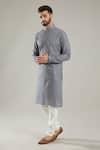 Buy Kasbah Grey Chanderi Embroidery Kurta Set at Aza Fashions Buy_Kasbah_Grey Chanderi Embroidery Kurta Set_at_Aza_Fashions