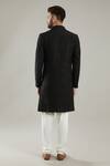 Shop_Kasbah_Black Silk Full Sleeve Bandhgala_at_Aza_Fashions