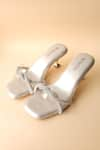 Shop_Tic Tac Toe Footwear_Silver Diamond Twisted Kitten Heels _at_Aza_Fashions