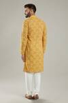 Shop_Kasbah_Yellow Georgette Embroidered Full Sleeve Kurta_at_Aza_Fashions
