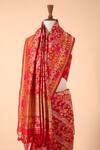 Shop_Ekaya_Red Silk Woven Banarasi Kadwa Saree For Women_at_Aza_Fashions