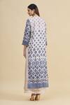 Shop_Zeel Doshi_Blue Crepe Silk Round Printed Tunic  _at_Aza_Fashions