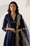Buy_Sureena Chowdhri_Blue Silk Chanderi Embroidered Anarkali Palazzo Set_Online_at_Aza_Fashions