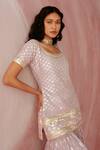 Buy_Sureena Chowdhri_Purple Silk Chanderi Kurta Sharara Set_Online_at_Aza_Fashions