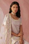 Shop_Sureena Chowdhri_Purple Silk Chanderi Kurta Sharara Set_Online_at_Aza_Fashions