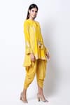 Nikasha_Gold Round Printed Kurta Set _Online_at_Aza_Fashions