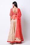 Shop_Nikasha_Beige Embroidered Kurta Gharara Set_at_Aza_Fashions
