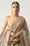 Buy_Itrh_Silver Lampi Scoop Neck Chandi Bridal Lehenga Set _Online_at_Aza_Fashions