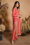 Shop_Maliha by Anar and Anoli_Pink Silk Kurta And Pant Set  _at_Aza_Fashions