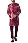 Shop_Anita Dongre_Wine Veer Sherwani_at_Aza_Fashions