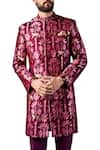 Anita Dongre_Wine Veer Sherwani_Online_at_Aza_Fashions