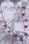Buy_Osvag India_Gold Plated Semi Precious Gemstone Necklace _at_Aza_Fashions