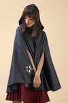 Buy_Chillosophy_Grey Cotton Hooded Cape  _Online_at_Aza_Fashions