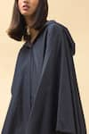 Chillosophy_Grey Cotton Hooded Cape  _at_Aza_Fashions