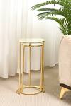 Shop_Mason Home_Gold Mirror And Iron Odense Nesting Table_at_Aza_Fashions