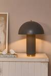 Buy_Mason Home_Grey Iron And Steel Nordic Mushroom Lamp_at_Aza_Fashions