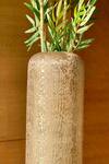 Shop_Mason Home_Gold Aluminium Babylon Textured Pillar Planter_at_Aza_Fashions