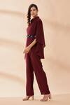 Buy_Aakaar_Purple Sequins Flared Sleeves Jumpsuit_Online_at_Aza_Fashions