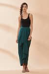 Buy_Aakaar_Green Draped Skirt _at_Aza_Fashions