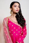 Buy Smriti By Anju Agarwal Fuchsia Silk, Dupatta Organza, Lining Taffeta Gota And Embroidered Anarkali With Online at Aza Fashions Buy_Smriti By Anju Agarwal_Fuchsia Silk, Dupatta Organza, Lining Taffeta Gota And Embroidered Anarkali With _Online_at_Aza_Fashions