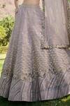 Buy_Sahil Kochhar_Purple Silk Organza V Neck Aafa Bridal Lehenga Set _Online_at_Aza_Fashions