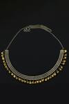 Aaree Accessories_Gold Plated Brass Ghungroo Choker Necklace_Online_at_Aza_Fashions